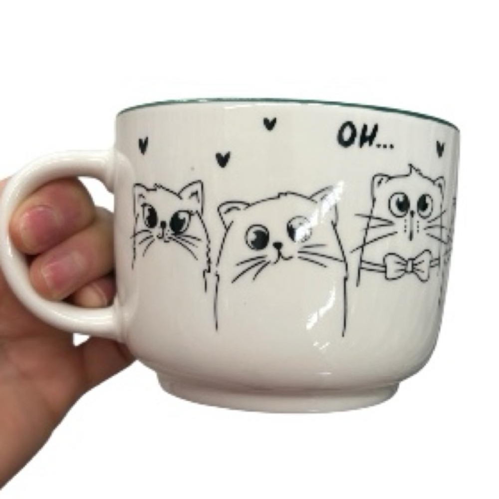 Cat-Themed White Mug